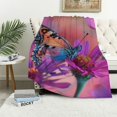 thumbnail image 1 of Chilfamy Butterfly Flower Gifts Blanket Super Soft Flannel Blanket for Bed Sofa Living Room Decor All Seasons Hand Feel Blanket 40x50in, 1 of 6