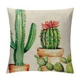 thumbnail image 1 of Chilfamy Cactus Pillow Cases Tropical Succulent Plant Pots Waist Lumbar Throw Pillow Cover Spring Summer Farmhouse Sofa Decor Pillowcase Cushion Cover 24x24in, 1 of 5