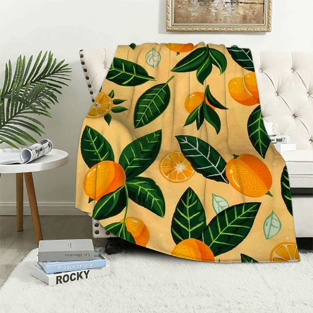 Chilfamy Cartoon Mango Throw Blanket Sweet Fruit Blanket for Kids Boys