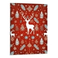 thumbnail image 1 of Chilfamy Christmas Elk Deer Red Canvas Wall Art Picture 16x20in for Living Room Bedroom 16x20in, 1 of 3