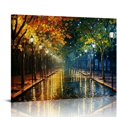 thumbnail image 1 of Chilfamy City Lights Canvas Art Modern Prints for Home Decor Ready To Hang - Ideal Gift for Wedding, Christmas, Birthday 16x12in, 1 of 6