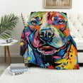 thumbnail image 1 of Chilfamy  Colorful Blanket, Cute Blanket, Funny Dog Throw Blanket, Gifts for Lovers, Novelty Gifts, Plush Dog Lovers Ideas, White, 1 of 6