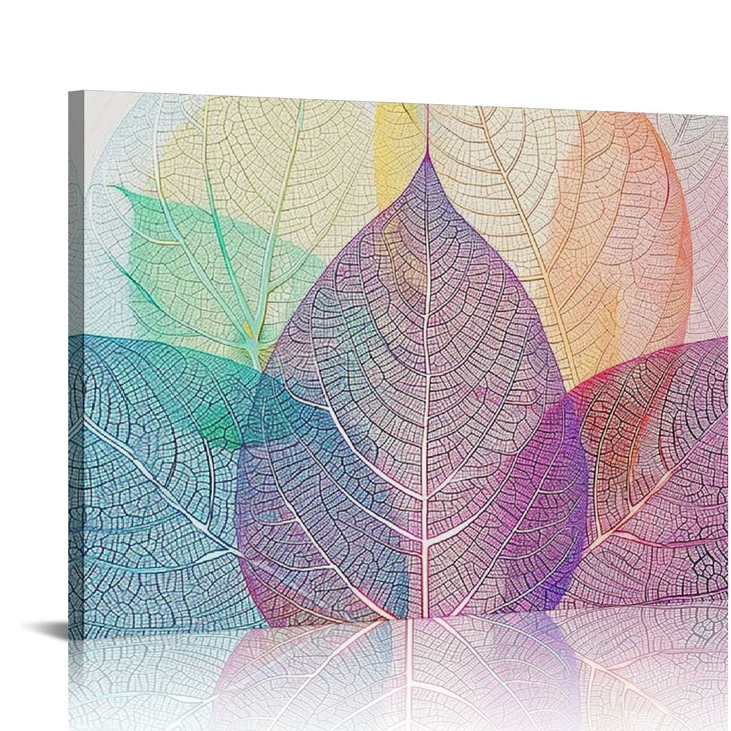 Chilfamy Colorful Leaves Art Canvas Prints for Wall Decor, Modern Home ...