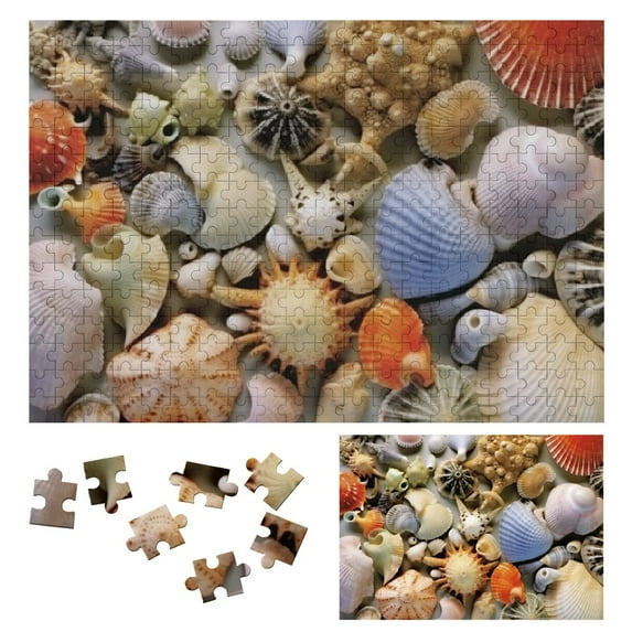 Chilfamy Colorful Seashell Puzzle for Adult, Ocean Beach Puzzle for Adult, Marine Jigsaw Puzzles Hawaii for Adult 300 PCS