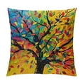 thumbnail image 1 of Chilfamy Colorful Tree Throw Pillow Covers - Watercolor Seasons Tree Pillow Cover Natural Forest Branch Pillowcase Rainbow Cushion Cover for Home Outdoor White, 1 of 5