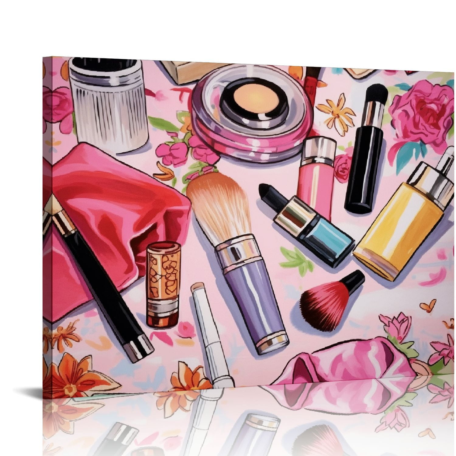 Chilfamy Cosmetics Makeup Products Wall Decor for Bedroom and Bathroom |  Fashion Kitchen Wall Pictures Ready To Hang | Room Home Art Decor Canvas  16x12in - Walmart.com, image size:1500x1500