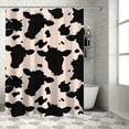 thumbnail image 1 of Chilfamy Cow Print Printed Shower Curtain 100% Polyester Fiber for Chic Modern Bathroom Decor with Hooks 36x72, 1 of 7