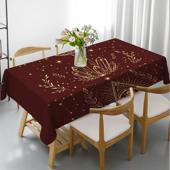Chilfamy Crystal Eye Alchemy Rectangle Dining Tablecloth, 2D Flat Printing - Polyester Tablecloths Rectangle Dining Tablecloth, Ideal for Kitchen Picnic Party