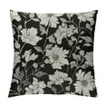 thumbnail image 1 of Chilfamy  Decorative Square Throw Pillow Cover Farmhouse Cute Old White Contrast Floral Beautiful Daisy Lilly Vintage Wedding Graphic Pretty Nature Design Cushion Case for Sofa Bedroom Car White, 1 of 5