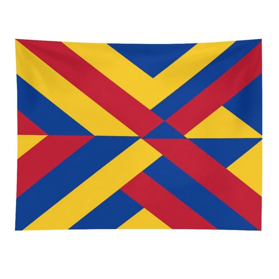 Chilfamy Diagonal Stripes Bold Color Blocks Polyester Wall Tapestry Anti Wrinkle Art Hanging Decor for Bedroom Living Room Home Holiday Decoration Gift