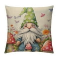 thumbnail image 1 of Chilfamy  Easter Pillow Covers Gnome Bunny Ears Throw Pillowcase Rabbit Floral Home Sofa Bedroom Cushion Case Seasonal Farmhouse Decorations 20x20in, 1 of 5