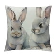 thumbnail image 1 of Chilfamy   Easter Rabbits Throw Pillow Case Cushion Cover Spring Home Decoration White, 1 of 5