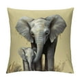thumbnail image 1 of Chilfamy Elephant Baby Elephant Grass Pillow Covers for Couch Sofa Indoor Outdoor Pillow Case Pillowcase Aesthetic Decorative 1PC 22x22in, 1 of 5