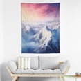 thumbnail image 1 of Chilfamy  Europe Tapestry, Mountain Peak Snowy Winter Colorful Sky Sunbeams Adventure Austria, Wall Hanging for Bedroom Living Room Dorm,30x40 Inch, Coral Night, 1 of 7