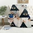 thumbnail image 1 of Chilfamy Evil Eyes Throw Blanket - ​Super Soft Flannel Blanket for Gifts, Lightweight Fuzzy Cozy Blanket for Couch Sofa Bed for Adults White 40x50in, 1 of 6