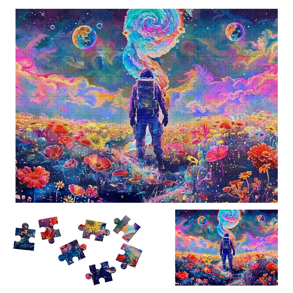 Chilfamy Field of Flowers Wooden Jigsaw Puzzle Wall Art Decor Gift for ...
