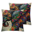 thumbnail image 1 of Chilfamy Flower Elephant Throw Pillow Covers,Art Elephant Colorful Mandala Elephant Cushion Cases Decorative Pillow Cases for Couch Sofa Bedroom White, 1 of 7