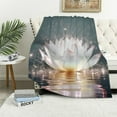 thumbnail image 1 of Chilfamy Flower Light Reflection Ideal Comfy Throw Blanket for Bed All Seasons - Lightweight Plush Anti-Pilling Wrinkle Resistant Velvet Texture Blanket 60x80in, 1 of 6