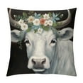 thumbnail image 1 of Chilfamy Flowers Cute Animal Pillow Covers for Couch Sofa Indoor Outdoor Pillow Case 1PC 12x12in, 1 of 5