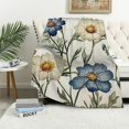 thumbnail image 1 of Chilfamy Flowers Flannel Blanket Throw Lightweight All Seasons Bed Cover Gift for Men Women Girls Boys 40x50in, 1 of 6