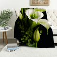 thumbnail image 1 of Chilfamy Flowers Green Naturalism Soft Cozy Printed Blanket & Throw for All Seasons - Lightweight Plush Blanket 50x60in, 1 of 6
