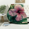 thumbnail image 1 of Chilfamy Flowers Leaves Digital Painting Flannel Blanket Throw for Men Women Girls Boys All Seasons Gift 40x50in, 1 of 6