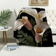 thumbnail image 1 of Chilfamy Flowers Leaves Soft Cozy Printed Blanket & Throw for All Seasons - Soft Plush Blankets 40x50in, 1 of 6