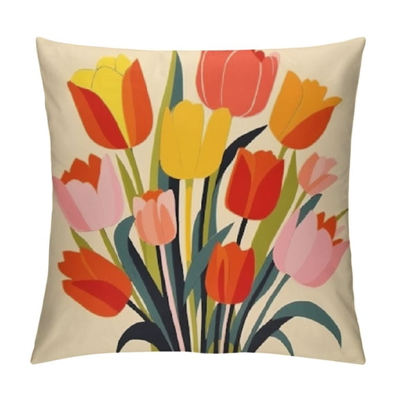 Chilfamy Flowers Pillow Covers for Couch Sofa Indoor Outdoor Pillow Case High-Quality Pillowcase 1PC 22x22in