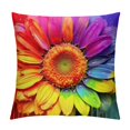 thumbnail image 1 of Chilfamy Flowers Rainbow Colorful Fashion Style Throw Pillow Covers Dirt-Resistant for Couch Sofa Living Room Bedroom Car, Zipper Closure 1PC 18x18in, 1 of 5