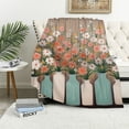 thumbnail image 1 of Chilfamy Flowers Ultrafine Detailed Painting Print Throw Blanket Flannel Hand/Machine Wash Lightweight Soft Blanket for All Seasons 50x60in, 1 of 6