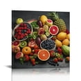 thumbnail image 1 of Chilfamy Fruit Vegetables Table Wall Decor Canvas Art Print Ready To Hang 12x12in, 1 of 6