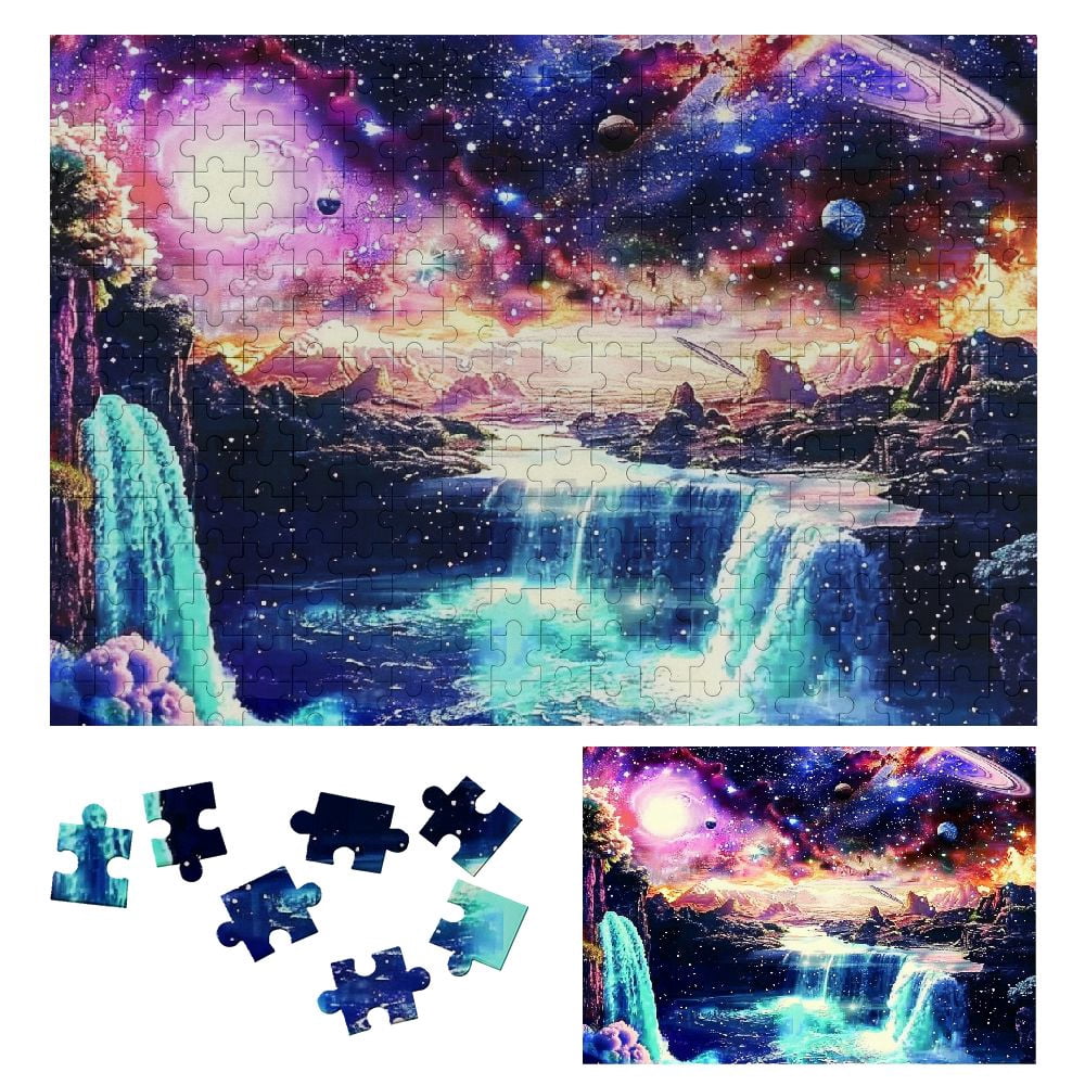 Chilfamy Galaxy Space Art Wooden Jigsaw Puzzle for Adults and Kids ...