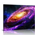 thumbnail image 1 of Chilfamy Galaxy Stars Space Art Canvas Wall Art Ready to Hang - Ideal Home Decor for Room, Living Room, Bedroom, Office, and More 16x12in, 1 of 6