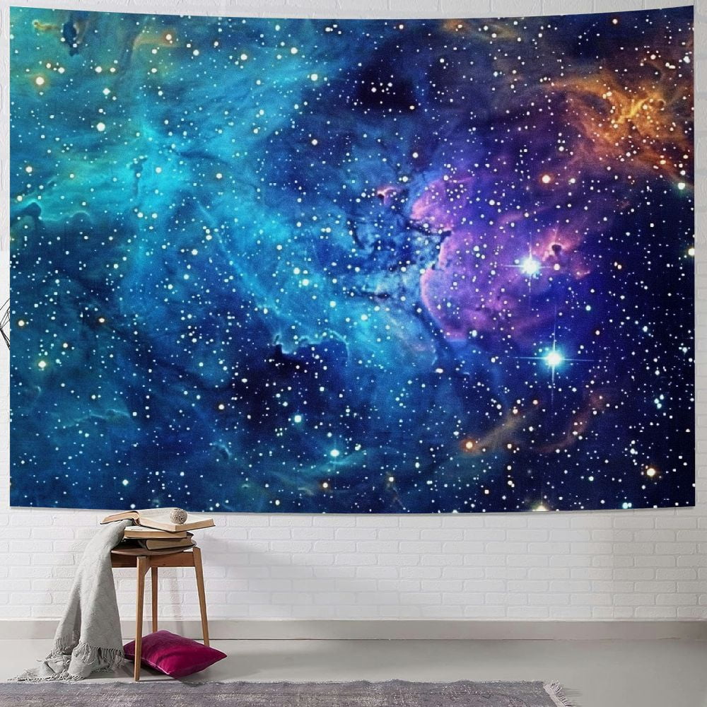 Chilfamy Galaxy Tapestry for Bedroom Aesthetic Space Blue Night Starry ...