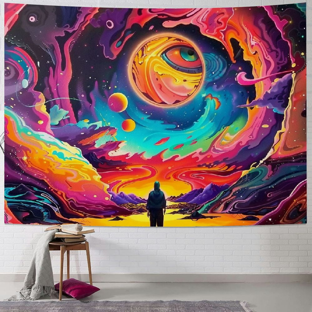 Chilfamy Galaxy Tapestry Trippy Outer Space Tapestry Aesthetic Spiral ...