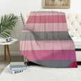 thumbnail image 1 of Chilfamy Geometry Flannel Throw Blanket for Sofa Couch Kids Throw Brown Stripe Line All Season Bed Blanket Multicolor Room Decorations Geometric Fuzzy Blanket Blanket 50x60in, 1 of 6