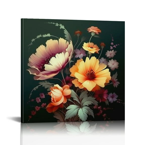 Chilfamy Gothic Art Canvas Wall Decor Ready To Hang Home Art 16x16in