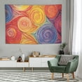 thumbnail image 1 of Chilfamy  Grunge Tapestry, Grunge Swirl Patterns Brush Style Waterpool Waves Nested Colors Boho Marbling Art, Wall Hanging for Bedroom Living Room Dorm Decor, 60x40 Inch 60x40in, 1 of 7