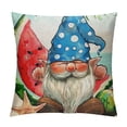 thumbnail image 1 of Chilfamy  Happy Summer Pillow Covers Watercolor Blue Stripes Gnome Truck Throw Pillow Case Hello Sunshine Decorative Cushion Cover for Home Office Sofa Couch Garden 20x20in, 1 of 5
