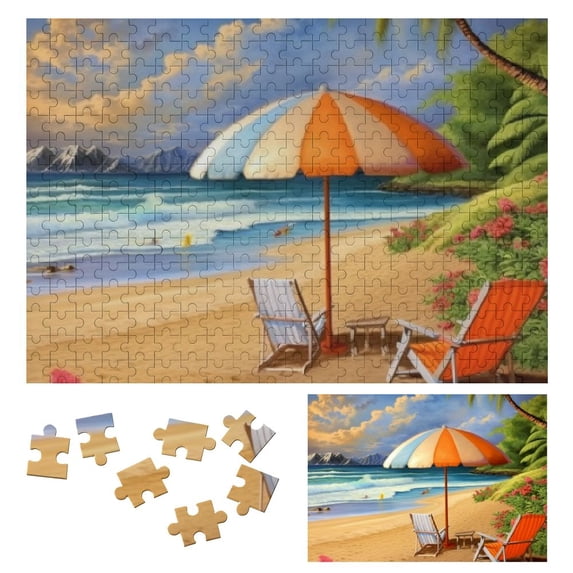 Chilfamy Hawaiian Life Jigsaw Puzzle - Beach Puzzle for Adults - Tropical Beach Jigsaw Puzzles 300 PCS