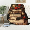 thumbnail image 1 of Chilfamy Holly Ornaments Throw Blanket for Couch Outdoor Unisex Gift Lightweight Soft Blanket for All Seasons 60x80in, 1 of 6
