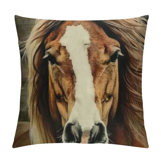Chilfamy Horse Theme Throw Pillow Covers Sweet Home Pillowcase Zipper