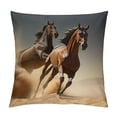 thumbnail image 1 of Chilfamy Horses Sand Desert Pillow Covers for Couch Sofa Indoor Outdoor Pillow Case Throw Pillow Cover 1PC All Year Round Use 22x22in, 1 of 5