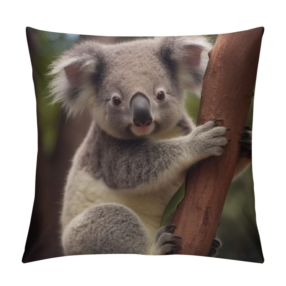 Chilfamy Koala Bear Tree Pillow Cushion Covers for Sofa Couch Bedroom