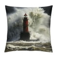 thumbnail image 1 of Chilfamy Lighthouse Wave Ocean Pillow Covers for Couch Sofa Indoor Outdoor Aesthetic Decorative Home Decor 1PC 22x22in, 1 of 5