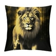 thumbnail image 1 of Chilfamy Lion Pillow Covers Square Design Indoor Outdoor Short Plush Pillow Case 1PC 18x18in, 1 of 5