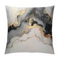 thumbnail image 1 of Chilfamy Marble Gold Black Pillow Cushion Covers Zipper Closure Short Plush 1PC for Sofa Couch Bedroom Car Chair Home Decor 20x20in, 1 of 5