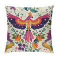 thumbnail image 1 of Chilfamy  Mexican Otomi Throw Pillow Covers Dia De Los Muertos Floral Mexico Let's Fiesta Decoration for Bed Couch Sofa Home Decor 20x20in, 1 of 5