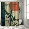 Chilfamy Minimalist Geometric Shower Curtain with Hooks, Modern