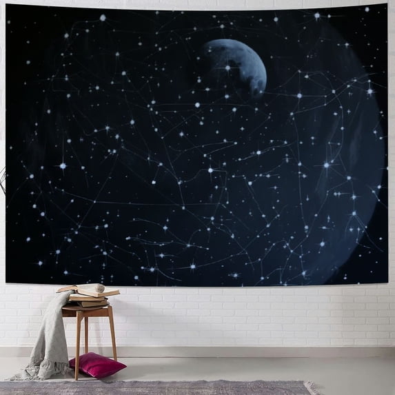 Chilfamy Moon Constellations Tapestry Wall Tapestry Bohemian Wall Hanging Tapestries Wall Blanket Wall Art Wall Decor Beach Tapestry Sunset Tapestry 60x50inch